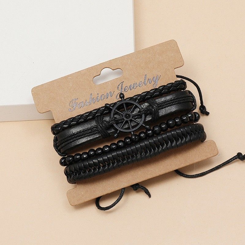 Creative Hand-woven Rudder Four-piece Bracelet