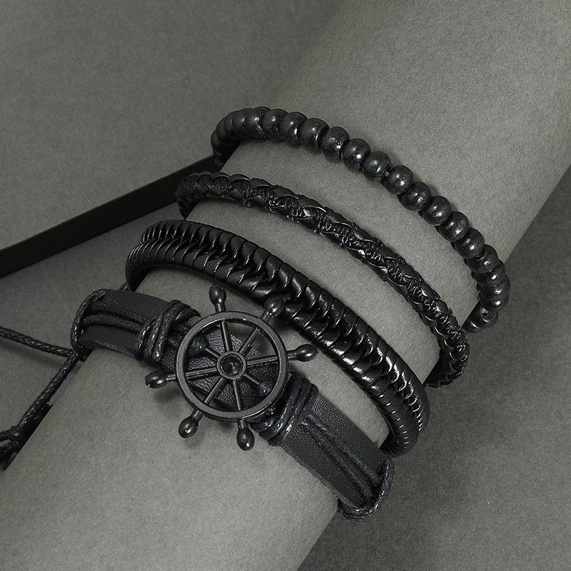 Creative Hand-woven Rudder Four-piece Bracelet