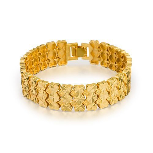 Men's Gold-plated Bracelet Car Flower Heart-shaped Brass Hand Chain Gold Jewelry