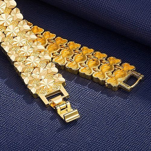 Men's Gold-plated Bracelet Car Flower Heart-shaped Brass Hand Chain Gold Jewelry