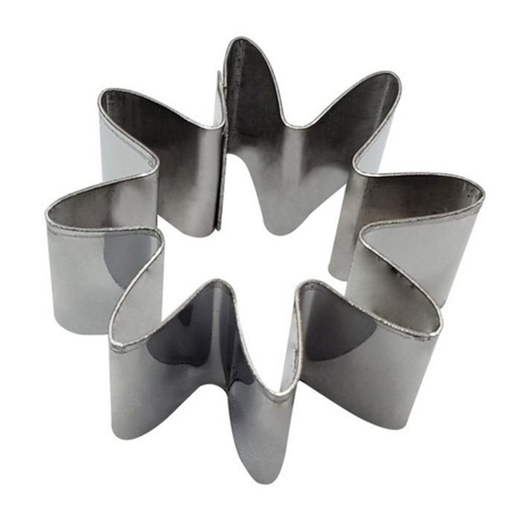4 Style Flower Petal Veiner Silicone Molds with 4Pcs Stainless Steel Cutter Mould Set DIY Handmade Fondant Cake Decoration Tool