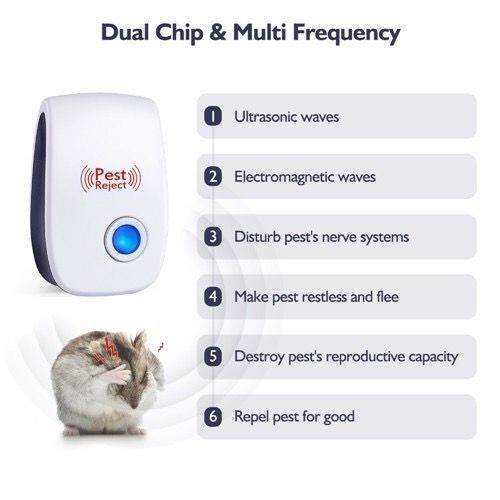 4PCS Pest Reject New Ultrasonic Electronic Insecticide