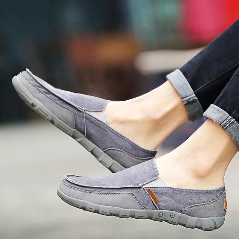 Summer Old Beijing Canvas Shoes, Men's Low Top Korean Fashion Shoes, One Step Men's Shoes, Casual
