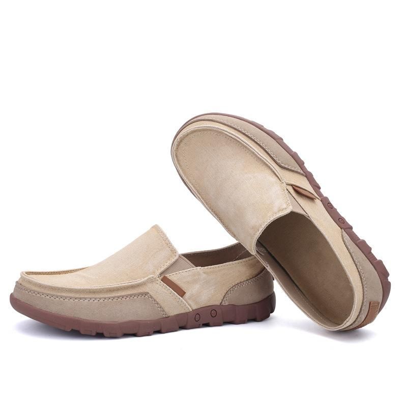 Summer Old Beijing Canvas Shoes, Men's Low Top Korean Fashion Shoes, One Step Men's Shoes, Casual