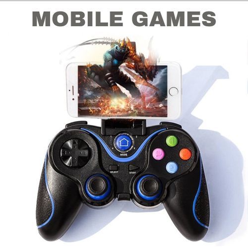 Wireless Mobile Game Controller Pad Bluetooth Phone Gamepad Joystick Game Handle With Retractable Phone Holder Clip Compatible For Android /iOS Smartphone