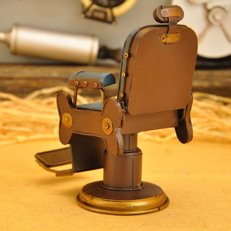 Iron Model Decorations Crafts Barber Chair Micro-Metal
