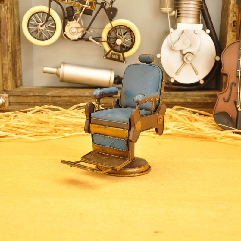 Iron Model Decorations Crafts Barber Chair Micro-Metal