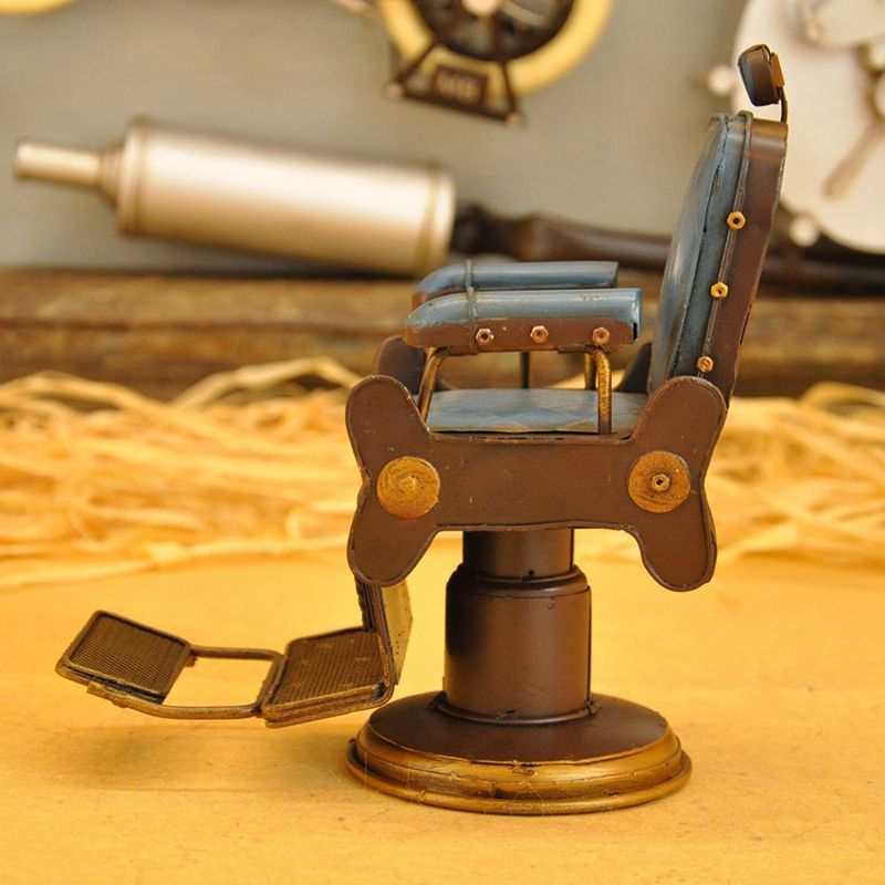 Iron Model Decorations Crafts Barber Chair Micro-Metal