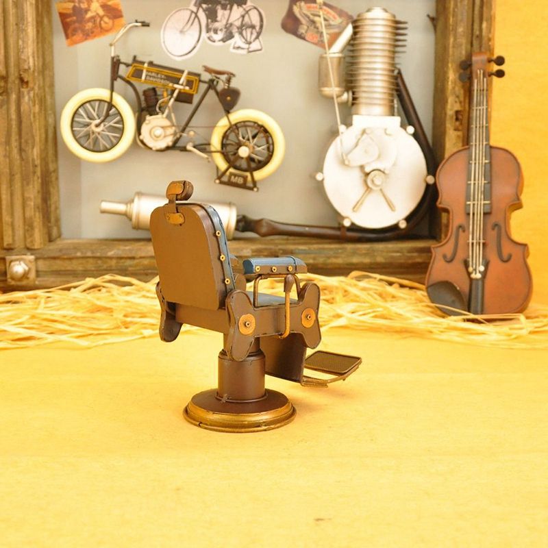 Iron Model Decorations Crafts Barber Chair Micro-Metal