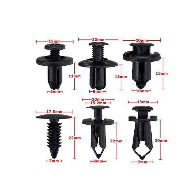 190pcs Car Bumper Core Nail Buckle Expansion Clip Buckle Rivet Fender Fender Lining Buckle