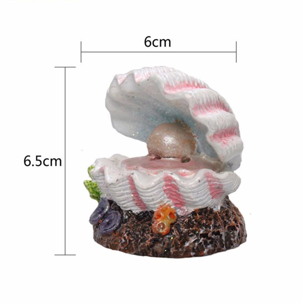 Artificial Resin Decoration Ornaments Pearl Shell Oxygen Pump Air Bubble Stone Fish Tank Aquarium Accessories Pearl Shell