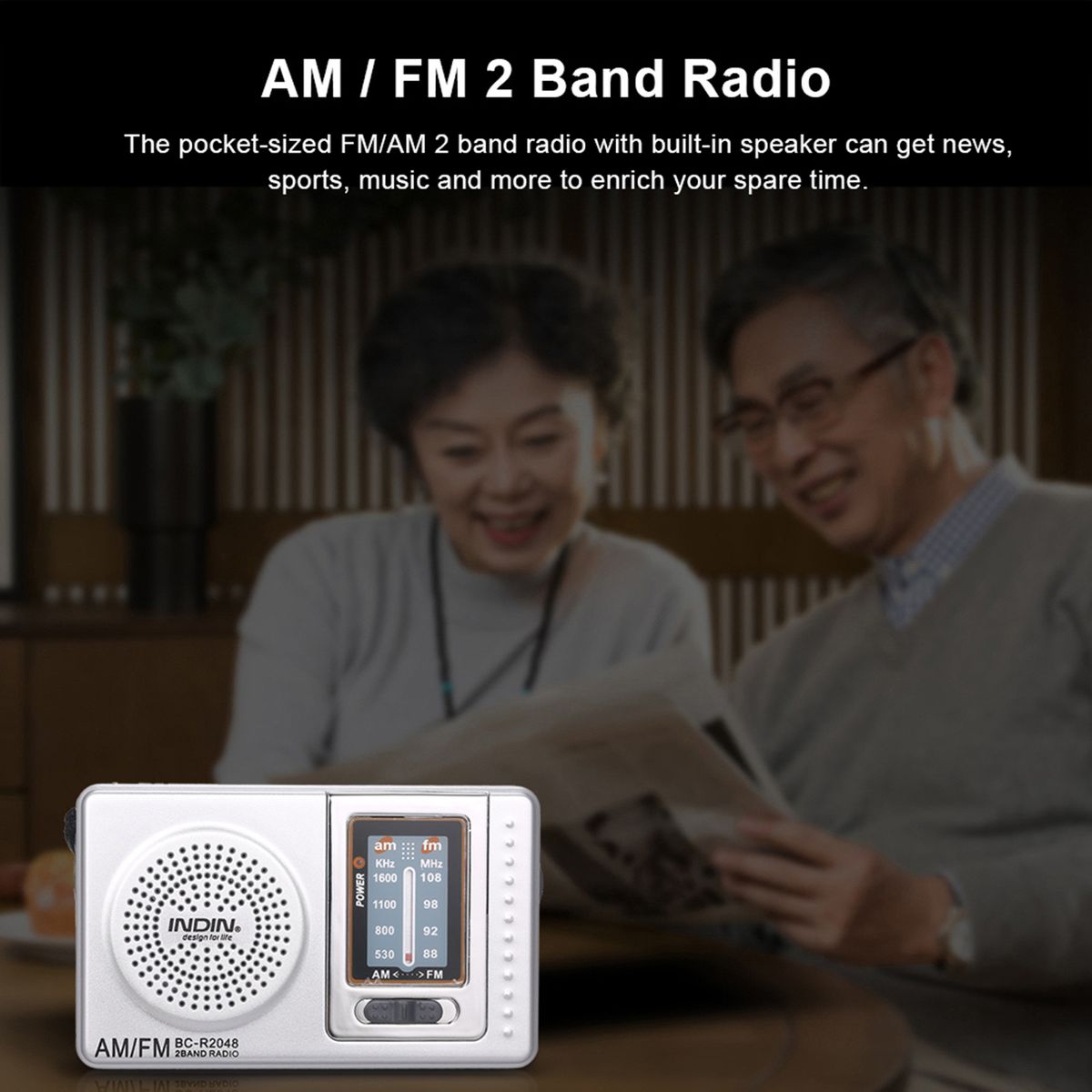 BC-R2048 Mini AM FM Radio 2 Band Radio Receiver