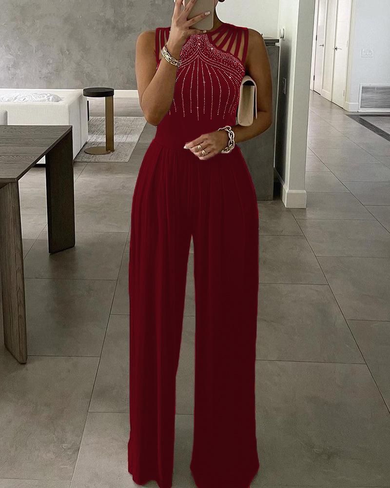 Women's Slim Fit Hot Diamond H Sexy Slim Fit Jumpsuit