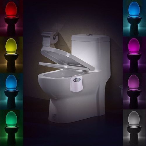 New Automatic Change Colors LED Light Night  Intelligent Body Motion Sensor Portable Seat Toilet Lamp For Emergency Bathroom /WC