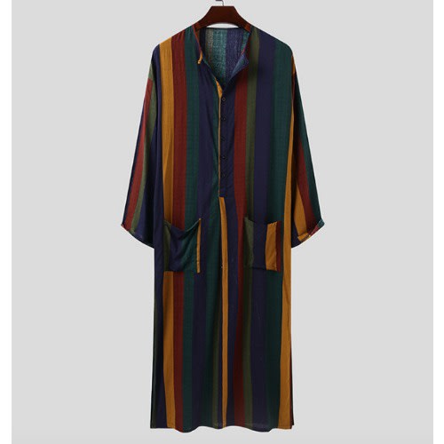Middle Eastern Striped Robe For Men