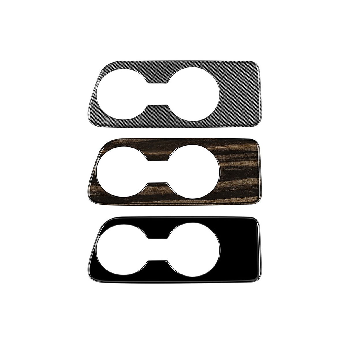 1Set Car Center Console Water Cup Holder Decoration Cover Trim Sticker for Toyota Yaris Cross 2022 RHD Bright Black