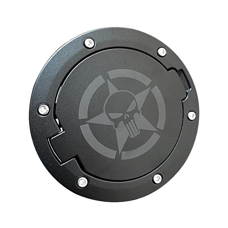 High Quty Alloy Black 1941 Willis Venom Spider USA Flag Front Face Car  Tank Cover  Cap For   2007 up
