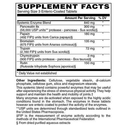 Ultra Proteo Zimes, Proteolytic Enzymes,Tissue Repair, Joint Function, Immune N Cardiovascular