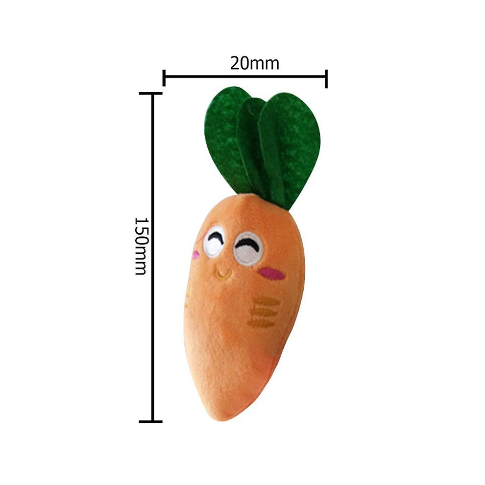 Dog Pu Y  Hew Toys Squeaky Plush Sound  Ute Vegetable  Arrot Design Toys-multi-color-radish
