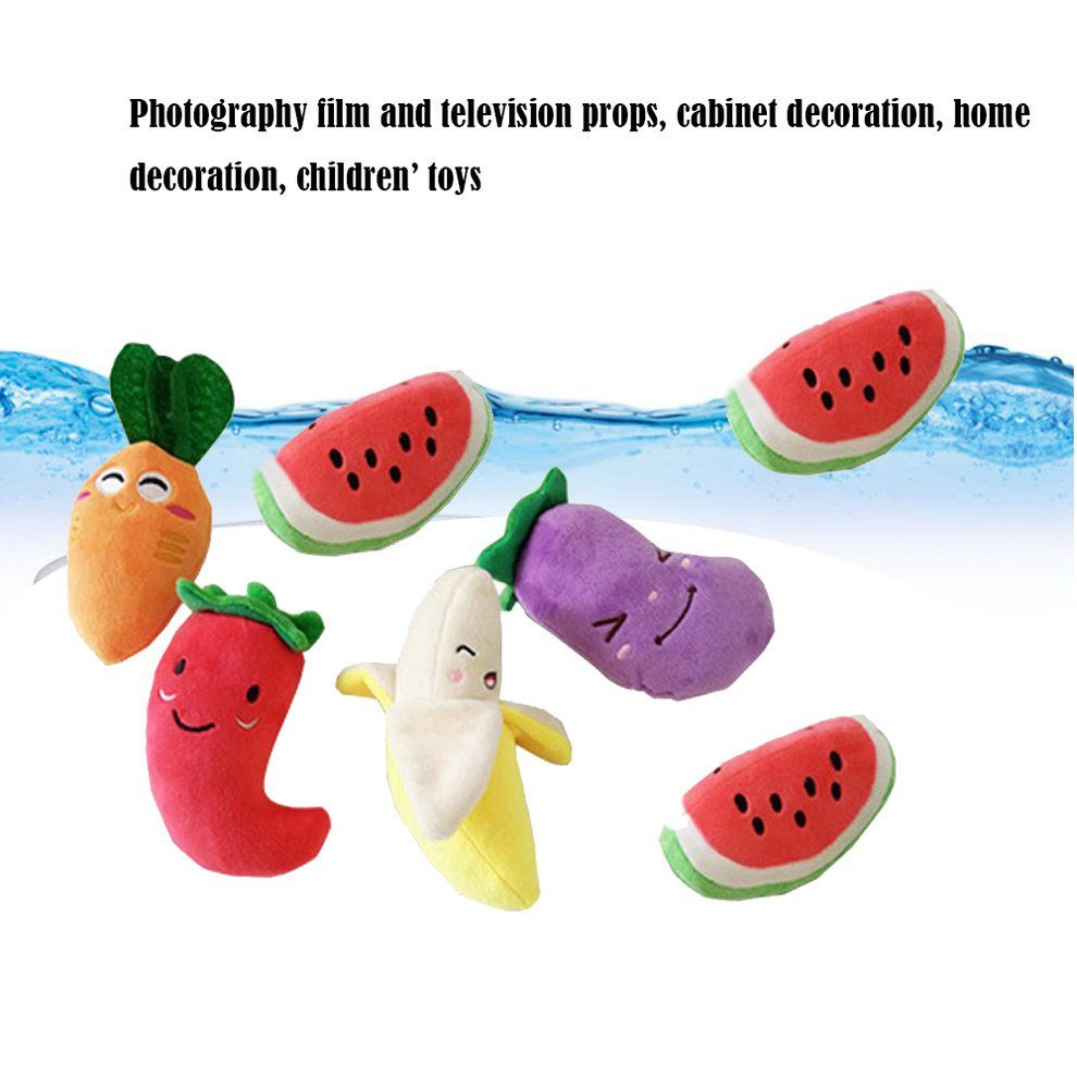Dog Pu Y  Hew Toys Squeaky Plush Sound  Ute Vegetable  Arrot Design Toys-multi-color-radish
