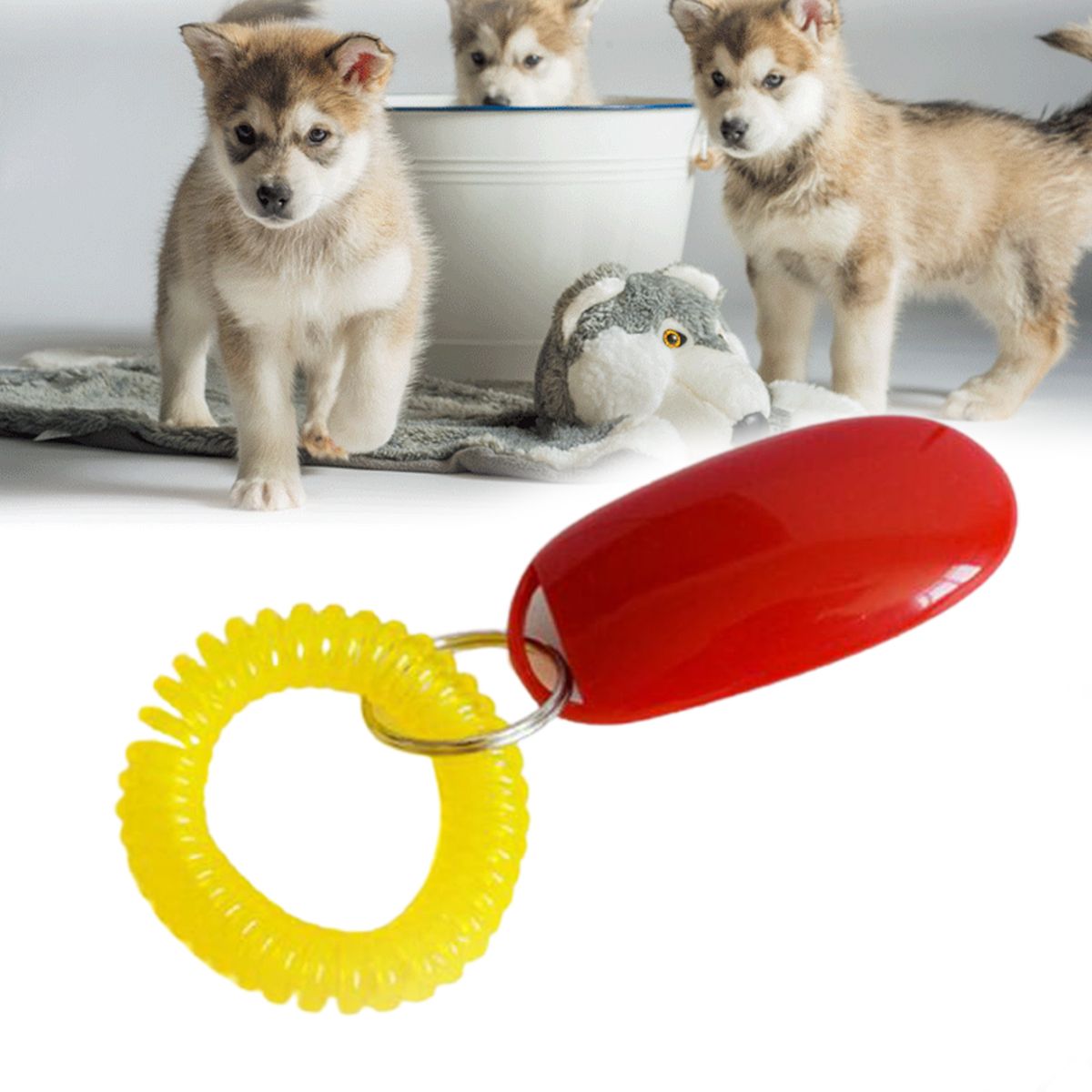 Pet Training Click Dog Stop Barking Ultrasonic Clicker Red