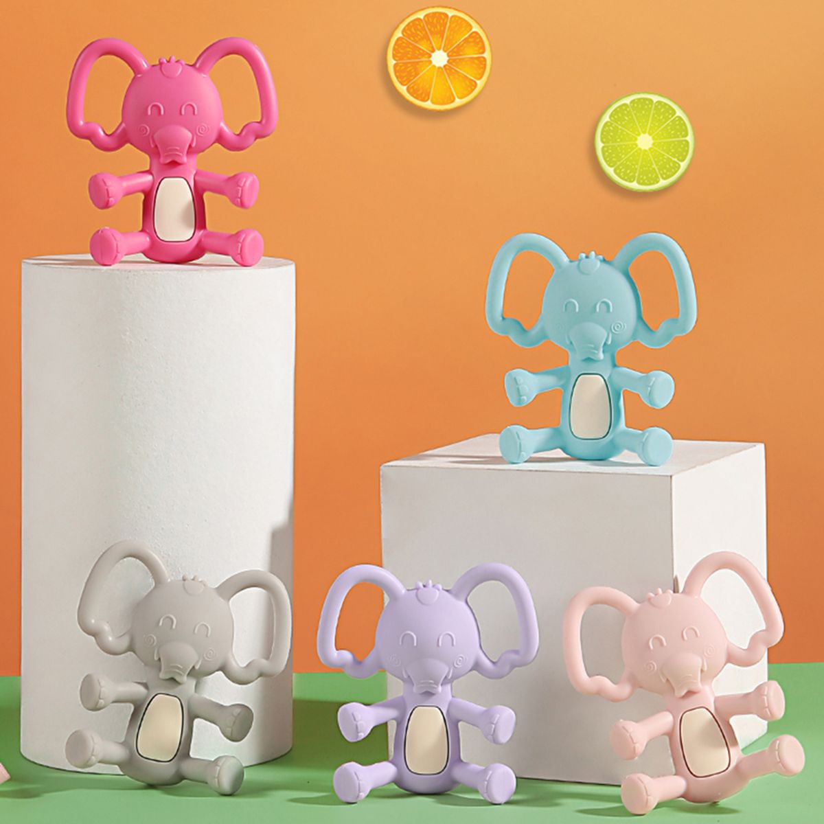Elephant Shape Baby Teether Teething Toy Teething Pacifier