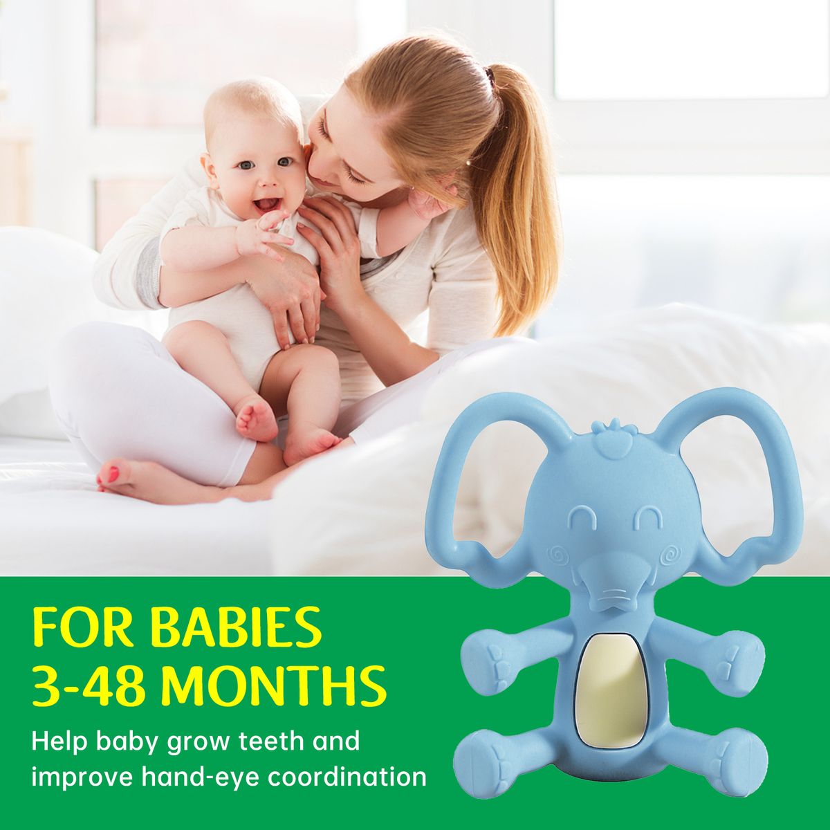 Elephant Shape Baby Teether Teething Toy Teething Pacifier