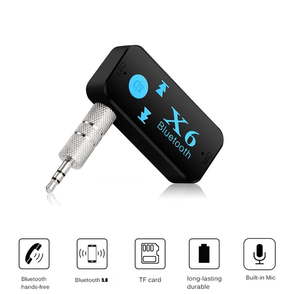 Bluetooth 5.0 Receiver Wireless Adapter 3.5mm TF Card