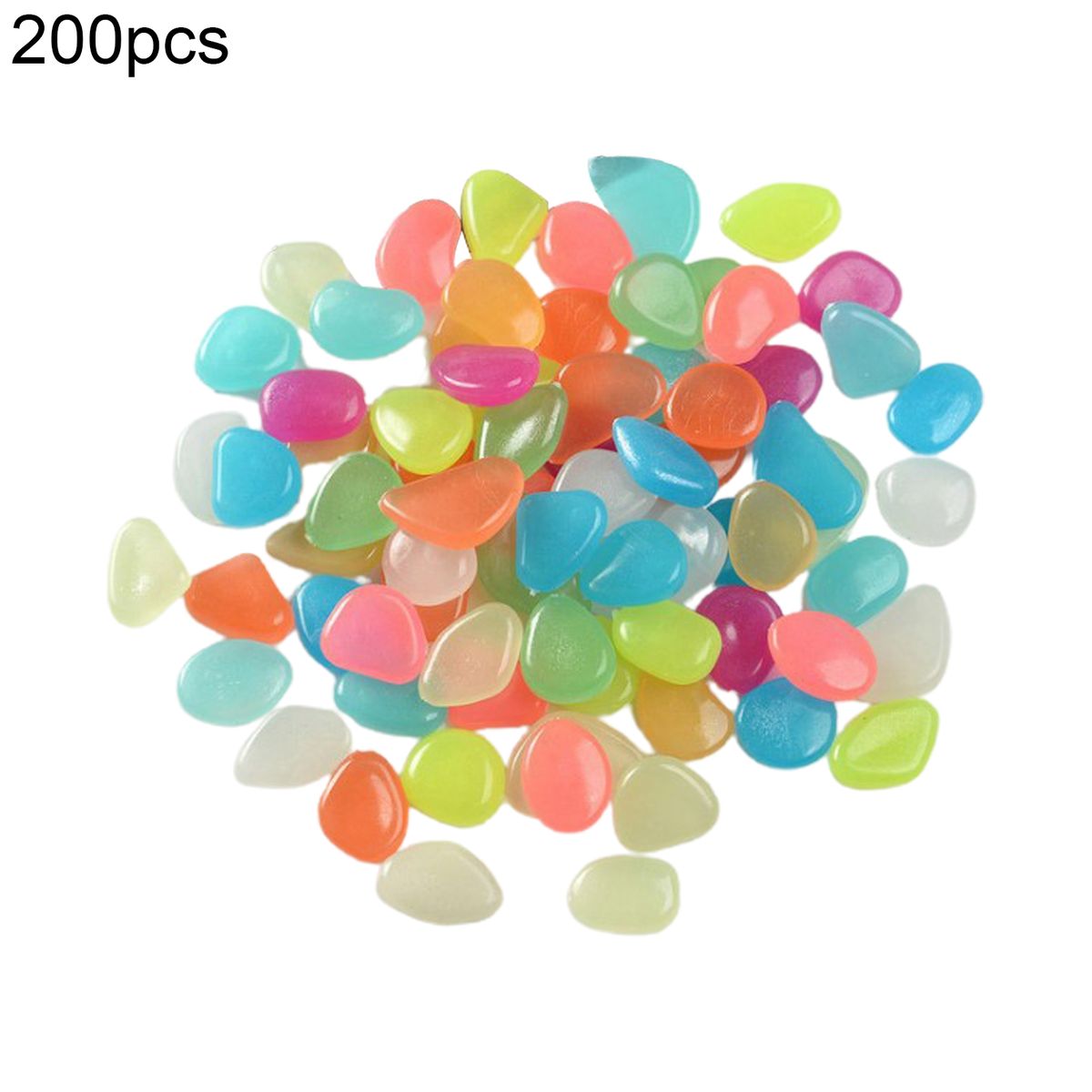 200Pcs Gravel Rocks   Flower Pots Color Stones Mix Color