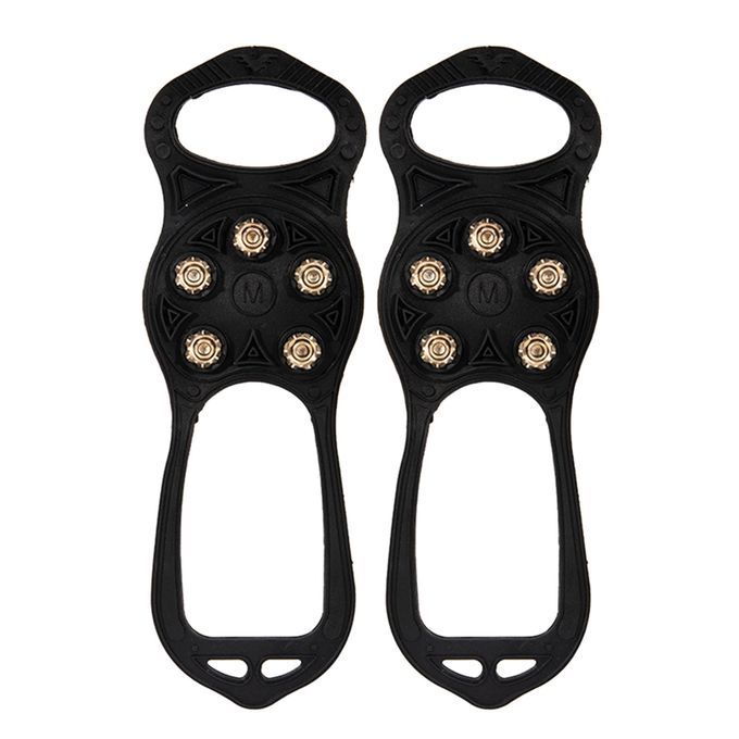 1 Pair 5 Teeth Crampons Anti-Slip Ice Gripper Cleats Shoe Boot Grips