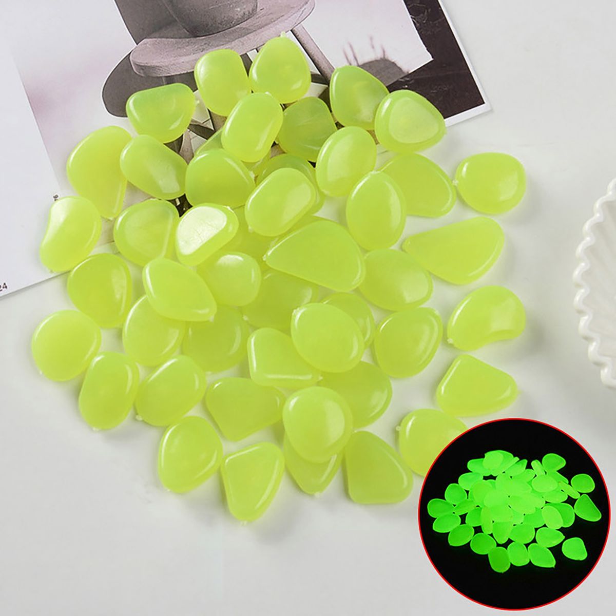 200Pcs Gravel Rocks   Flower Pots Color Stones Yellow