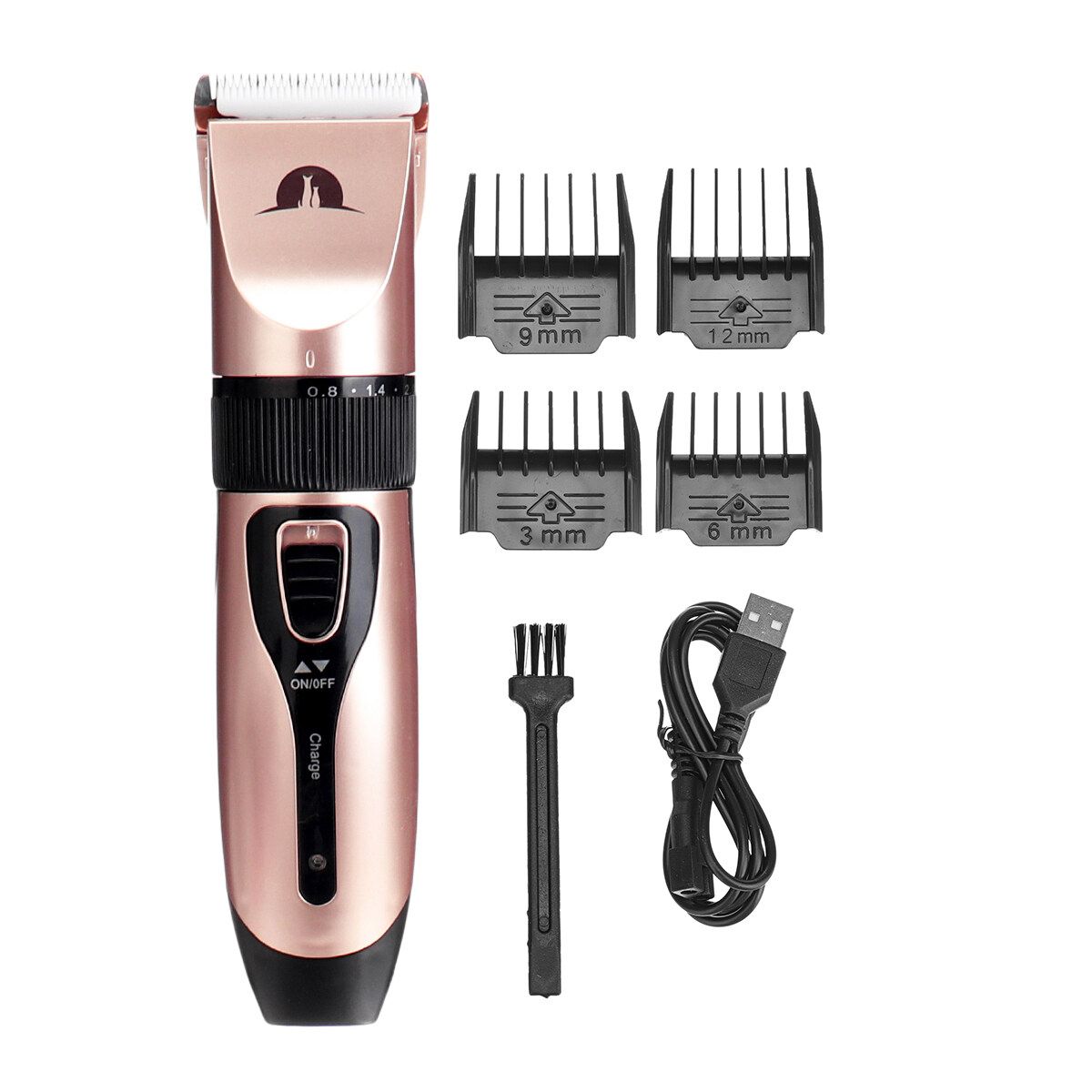 5W Electric Pet Shearing Clipper Animal Hair Trimmer Shaving Machine Rose Gold