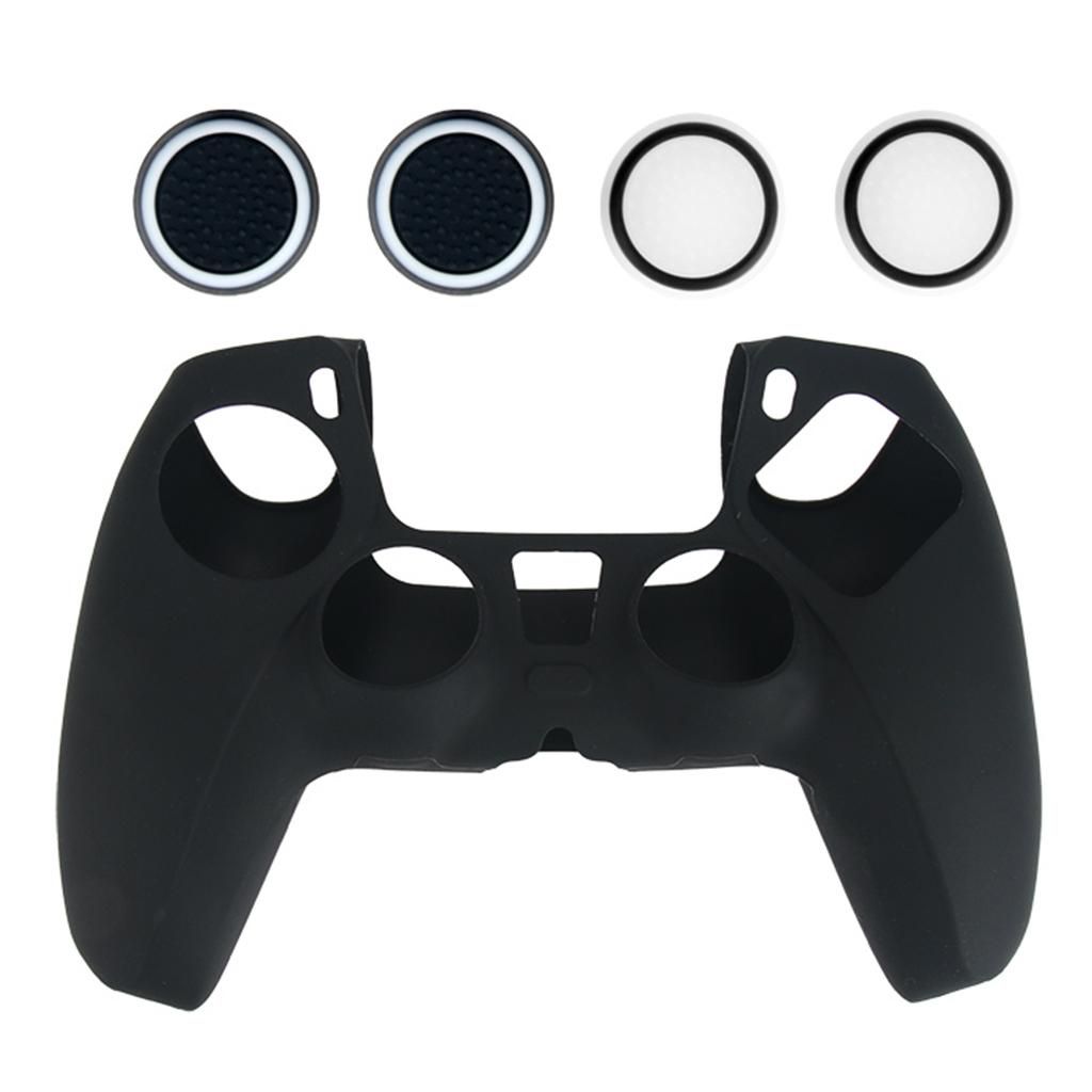 Anti-Slip Silicone Case Cover Joystick Cap For  PS5 Black