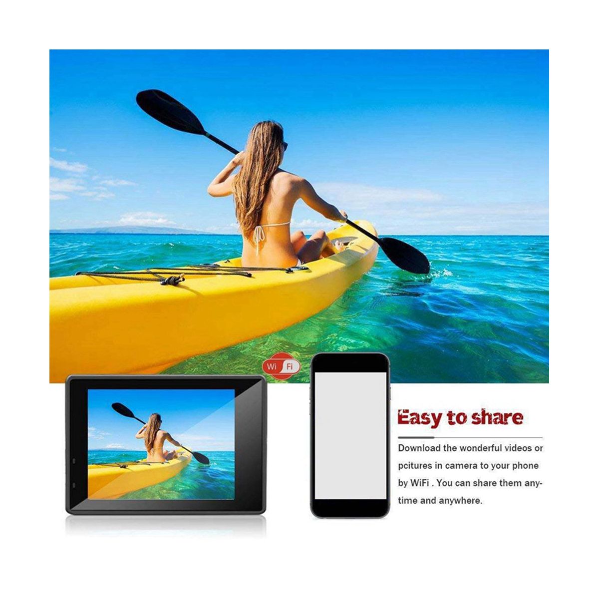 Motion Camera, 4K HD Camera Wifi Diving Sports Camera DV