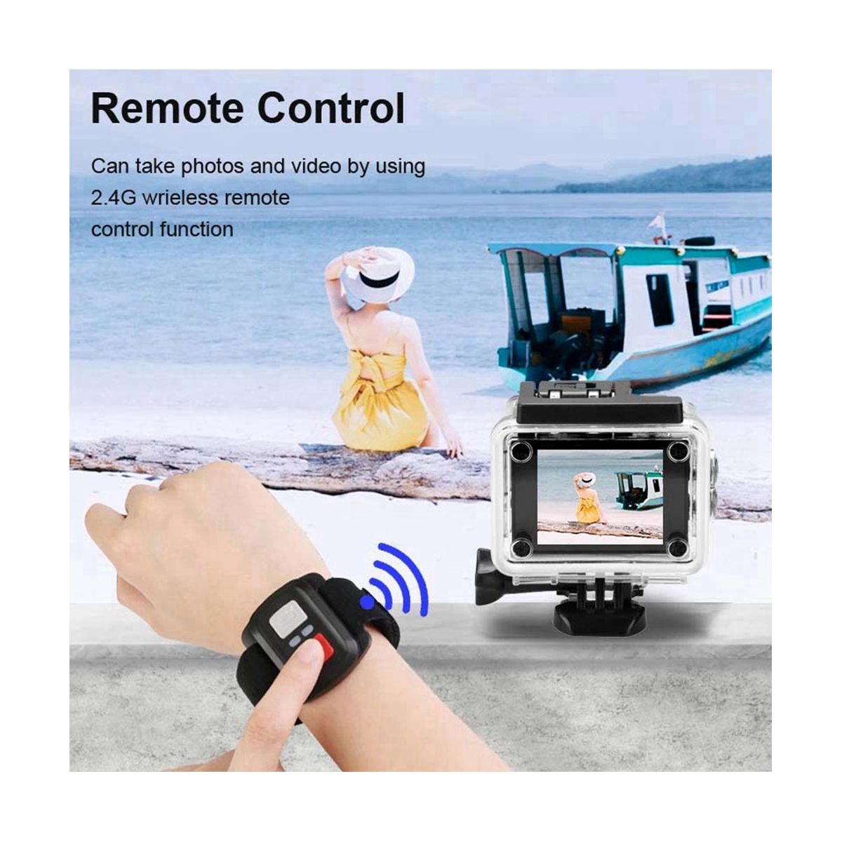 Motion Camera, 4K HD Camera Wifi Diving Sports Camera DV