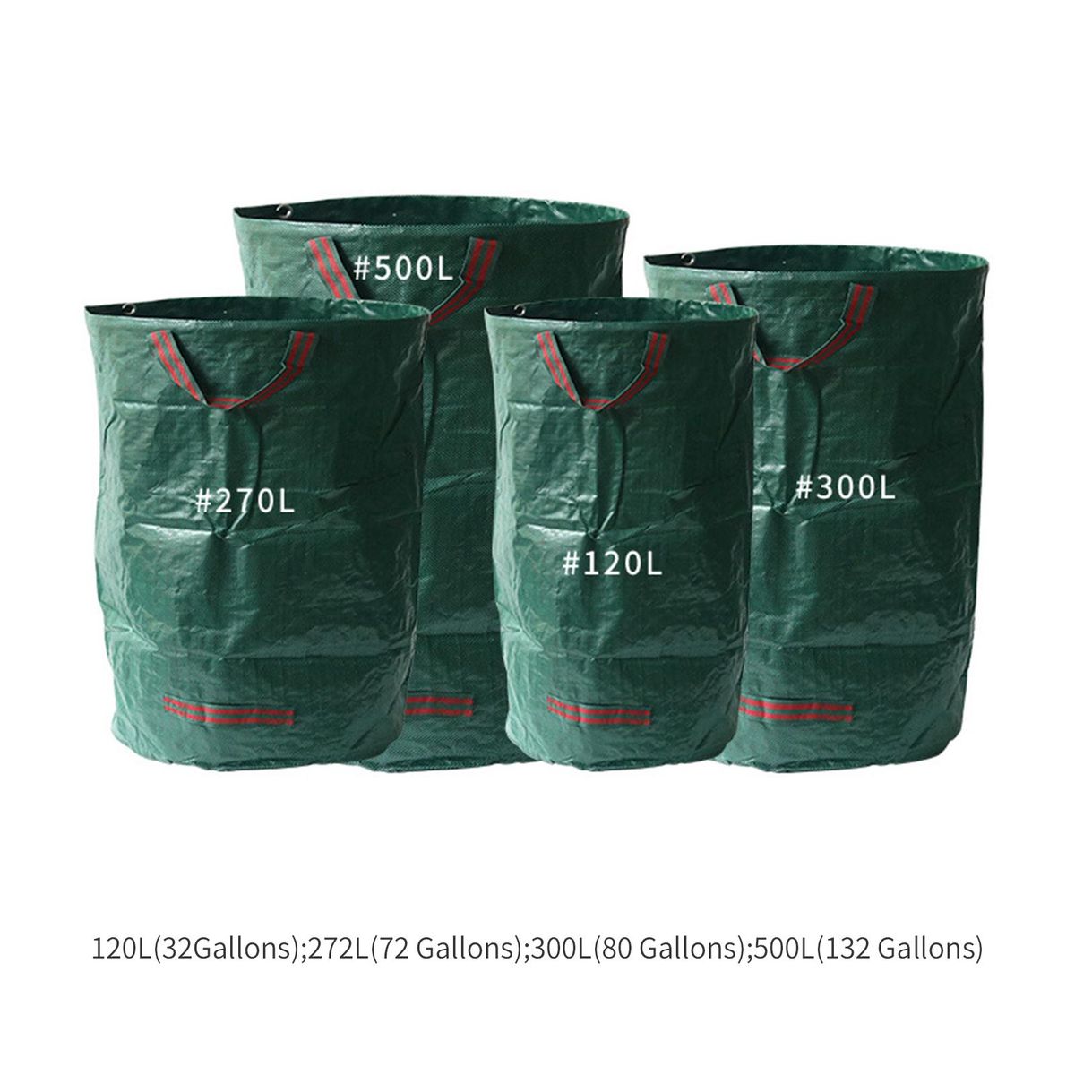 132 Gallons Garden Bag Garden Waste Bags Reusable Leaf Bags Waste Container Gardening Bags Landscaping Yard Waste Bags for Gardening Lawn Pool Waste Bin