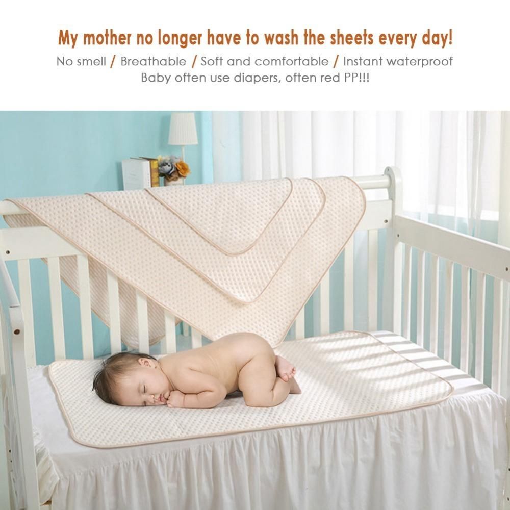 Organic Colorful Cotton Diaper Bed Pad Waterproof Absorbent
