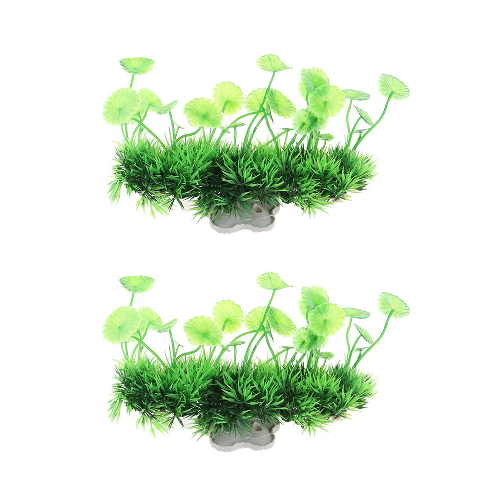 2pcs Artificial Grass   Tank Aquatic Simulation Plant Ornament