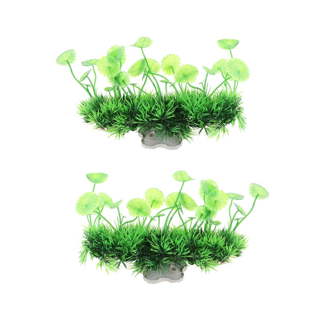 2pcs Artificial Grass   Tank Aquatic Simulation Plant Ornament