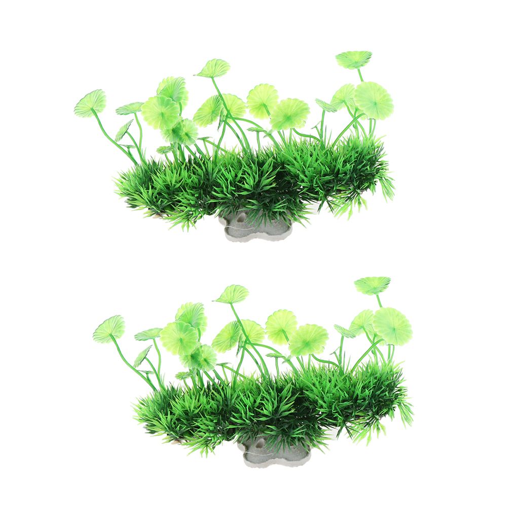 2pcs Artificial Grass   Tank Aquatic Simulation Plant Ornament