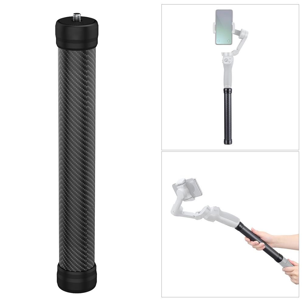 Universal Cabron Fiber Extension Rod 23.6cm with Universal 1/4 Screw for Camera Gimbal Stabilizer Phone Clamp Holder