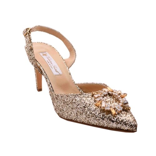 Luxury Gold Shoe And Bag