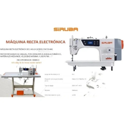 Siruba High-speed Lockstitch Sewing Machine - Complete Set With Table Stand