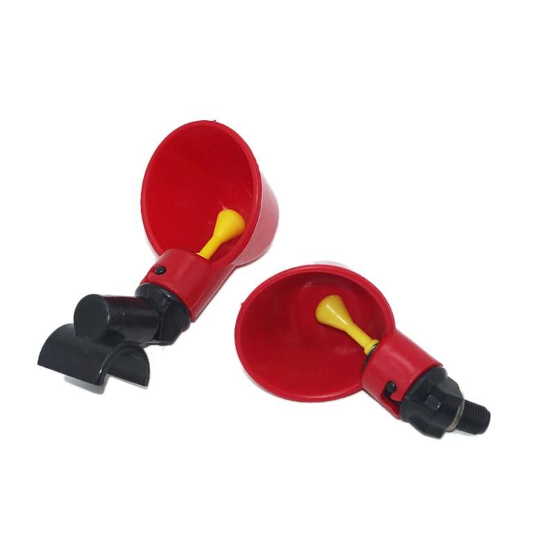 10Pcs Automatic Chicken Quail Drinker Chicken Waterer Bowl with Yellow Nipple Farm Poultry Drinking Water System