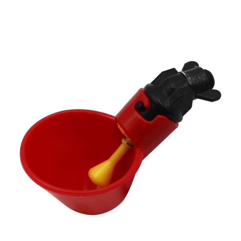 10Pcs Automatic Chicken Quail Drinker Chicken Waterer Bowl with Yellow Nipple Farm Poultry Drinking Water System