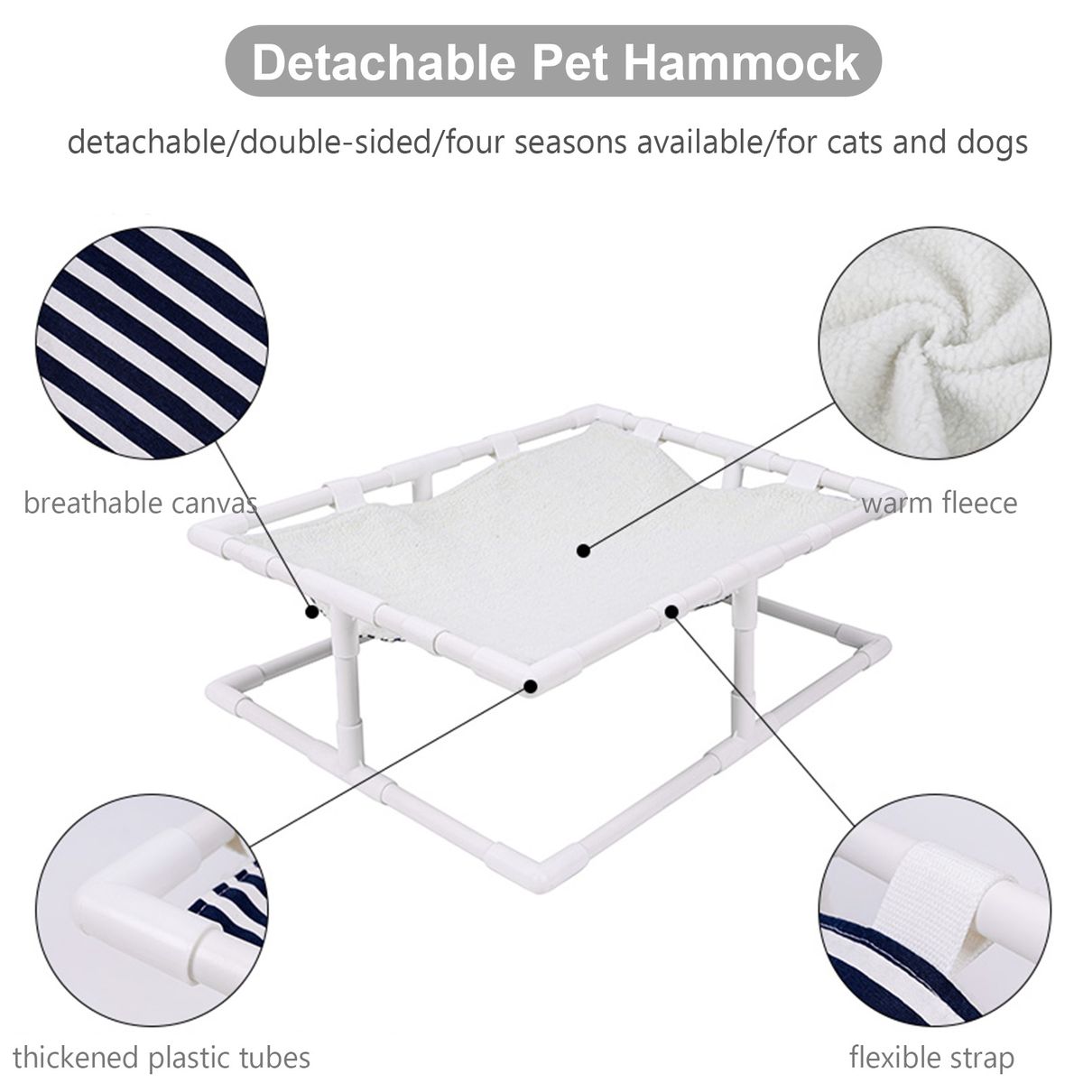 Pet Hammock Dog Bed Cat Bed Elevated Pet Bed For Medium Dogs