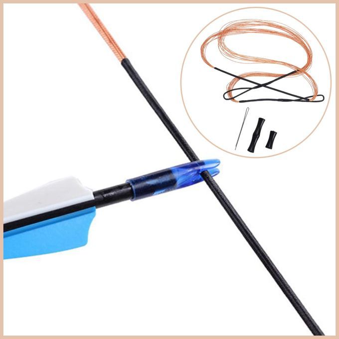Recurve Bow String And Finger Saver, 50inch Archery Bowstring, Black