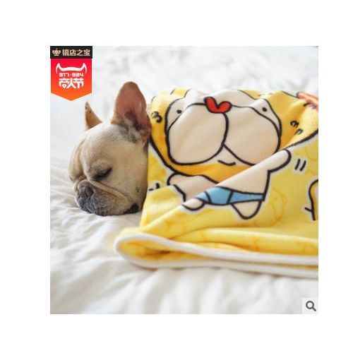 100*70CM Warm Flannel Pet Dog Cat Pad Blanket Warmin [Beige]