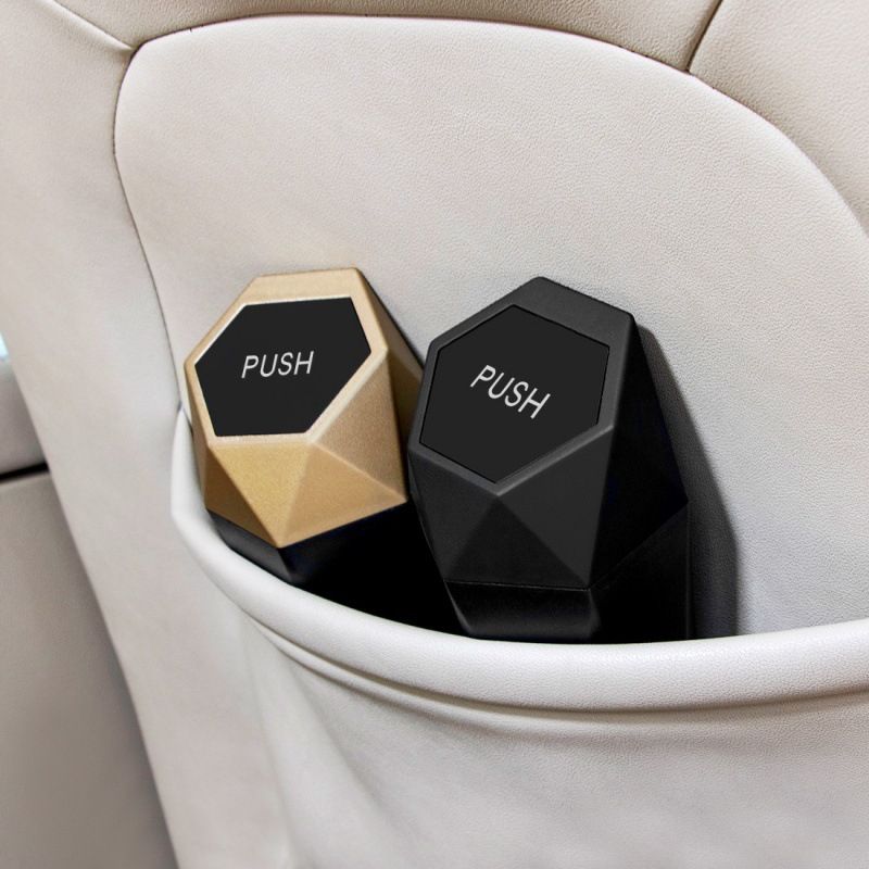 Car Diamond-shaped Trash Can Car Storage Box Car Cup Holder