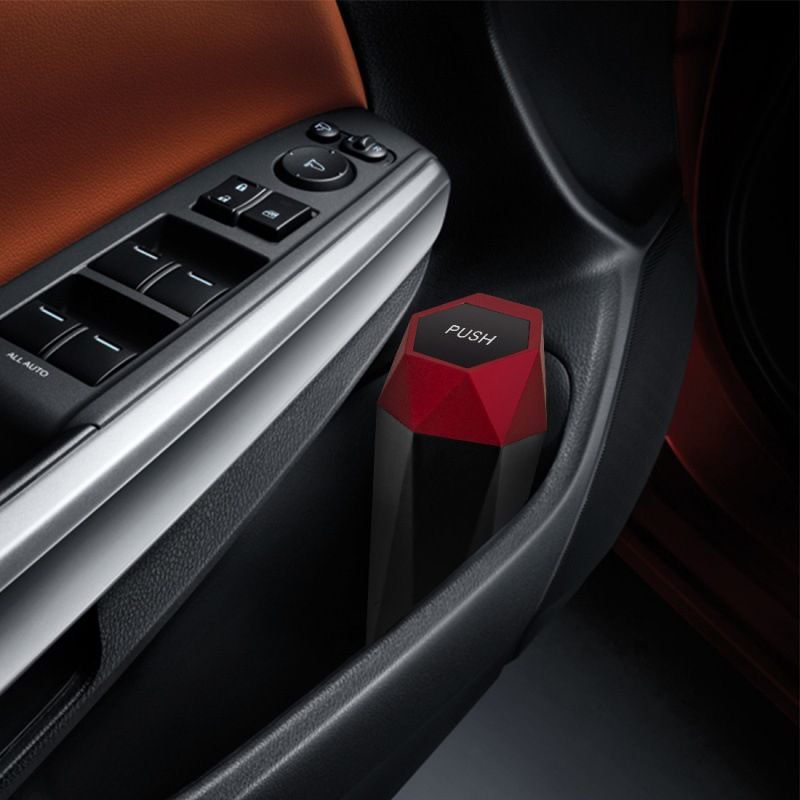 Car Diamond-shaped Trash Can Car Storage Box Car Cup Holder